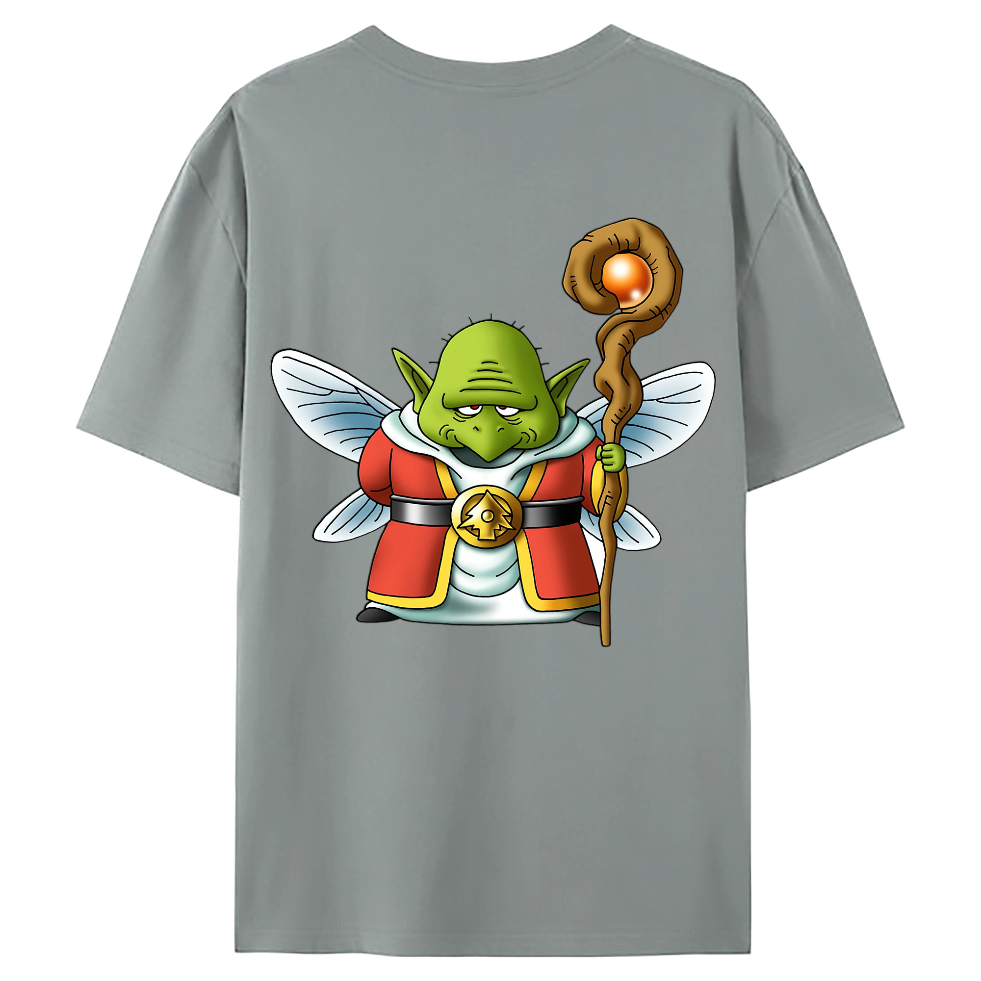 （画像用） ドラゴンクエスト Doragon Kuesuto Dragon Quest 綿100％ メンズ半袖Tシャツ（バックプリント） 通気性